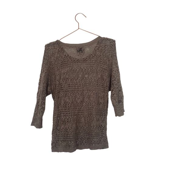 Pink rose open knit lightweight sweater medium - Picture 4 of 5